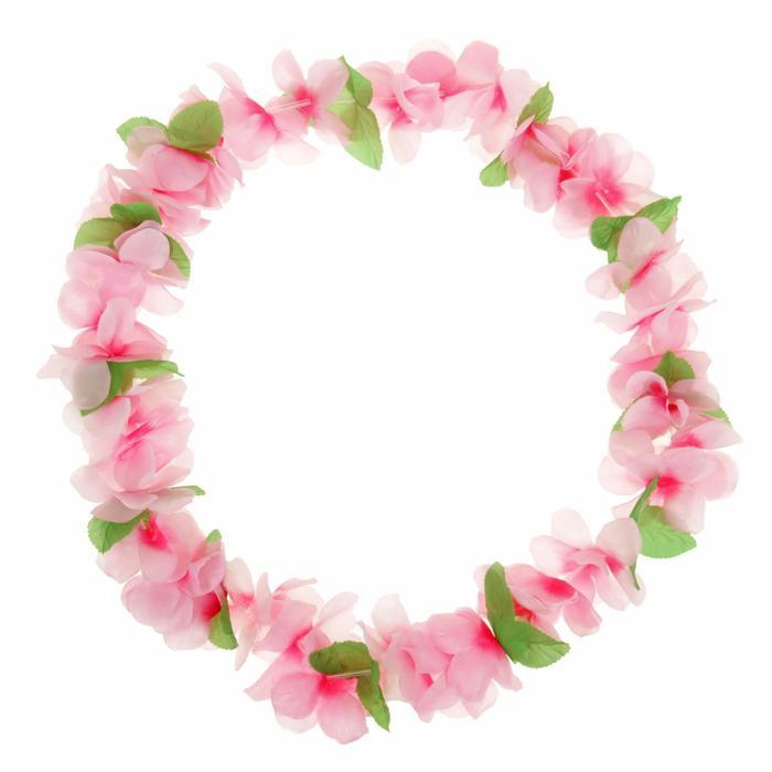 Ожерелье гавайское «Плюмерия розовая» - фото 2 - id-p202998326