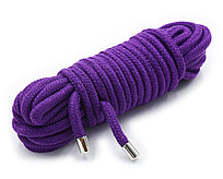 Фиолетовая бондажная веревка из хлопка 10 м