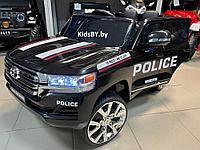 Детский электромобиль RiverToys Toyota Land Cruiser 200 JJ2022 (полицейский черный)
