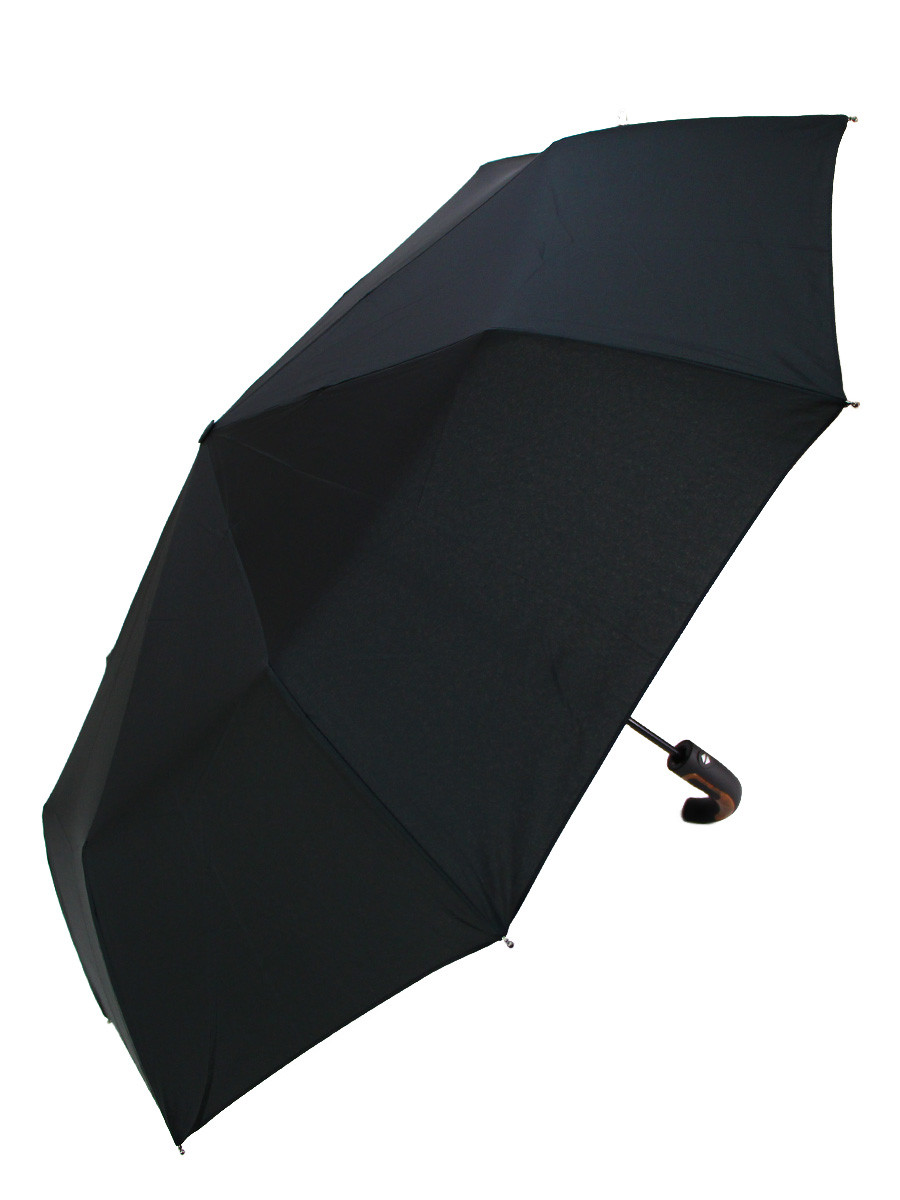 Зонт автоматический ветрозащитный черный "Popular" арт. 731 (анти-ветер) с декоративной ручкой - фото 4 - id-p203005642