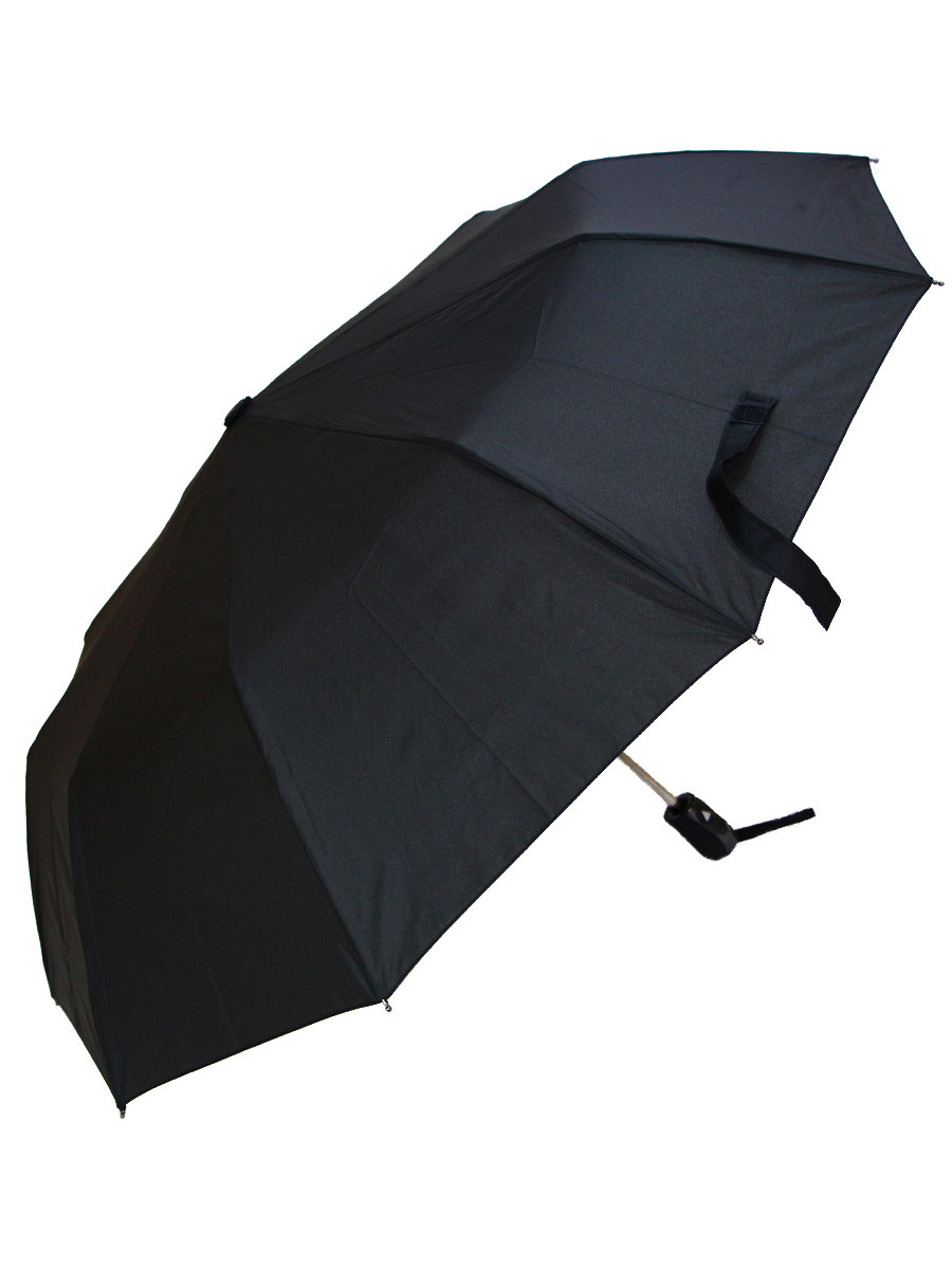 Компактный мини зонт черный полуавтомат "Popular" арт. 1047 софт тач