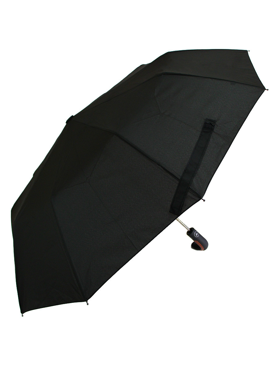 Зонт черный ветрозащитный полуавтомат "Popular" арт. 1083 (антиветер) с изогнутой ручкой - фото 2 - id-p203005645