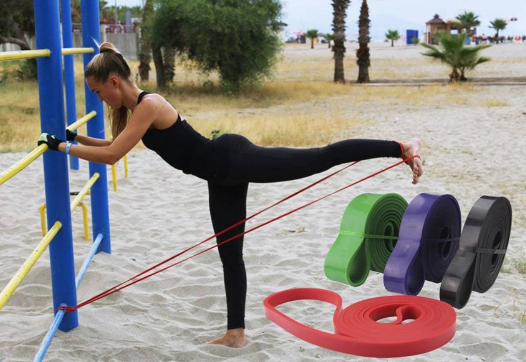 Набор эспандеров (резиновых петель) 208 см Fitness sport для фитнеса, йоги, пилатеса (4 шт с инструкцией) - фото 9 - id-p164510812