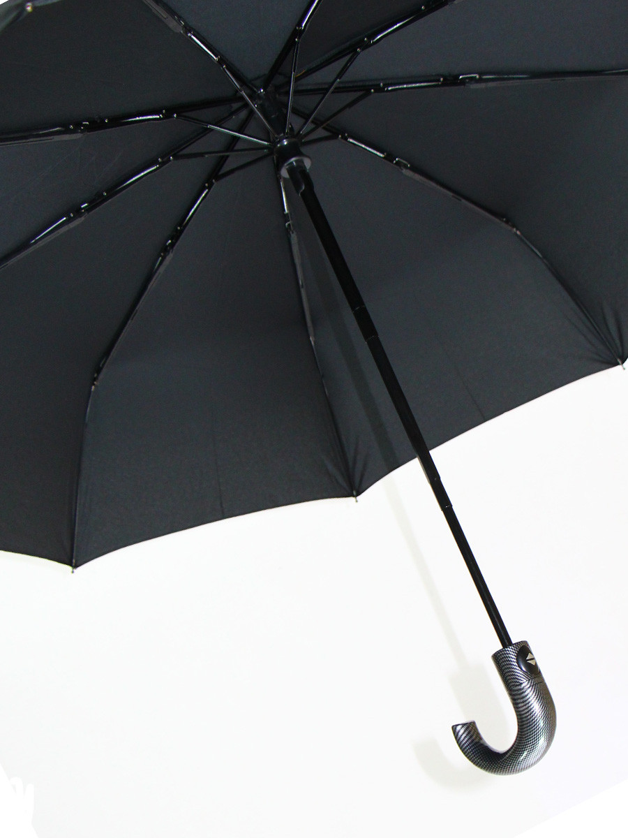 Зонт ветрозащитный автомат черный "Popular" арт. А301 (анти-ветер) с изогнутой ручкой - фото 6 - id-p203005671