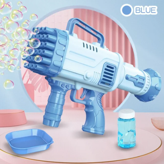 Детский пулемет для создания мыльных пузырей BAZOOKA BUBBLE MACHINE (36 отверстий) - фото 2 - id-p178701259