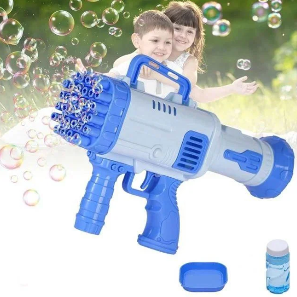 Детский пулемет для создания мыльных пузырей BAZOOKA BUBBLE MACHINE (36 отверстий) - фото 3 - id-p178701259