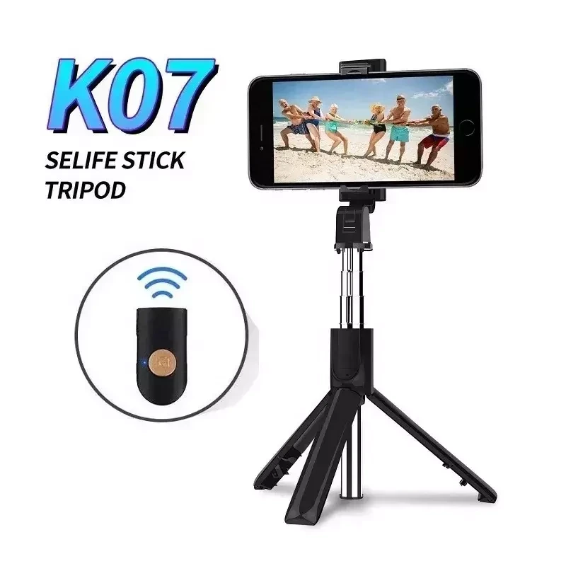 Беспроводной монопод для селфи со встроенной треногой Selfie Tripod K07 - фото 1 - id-p203006735
