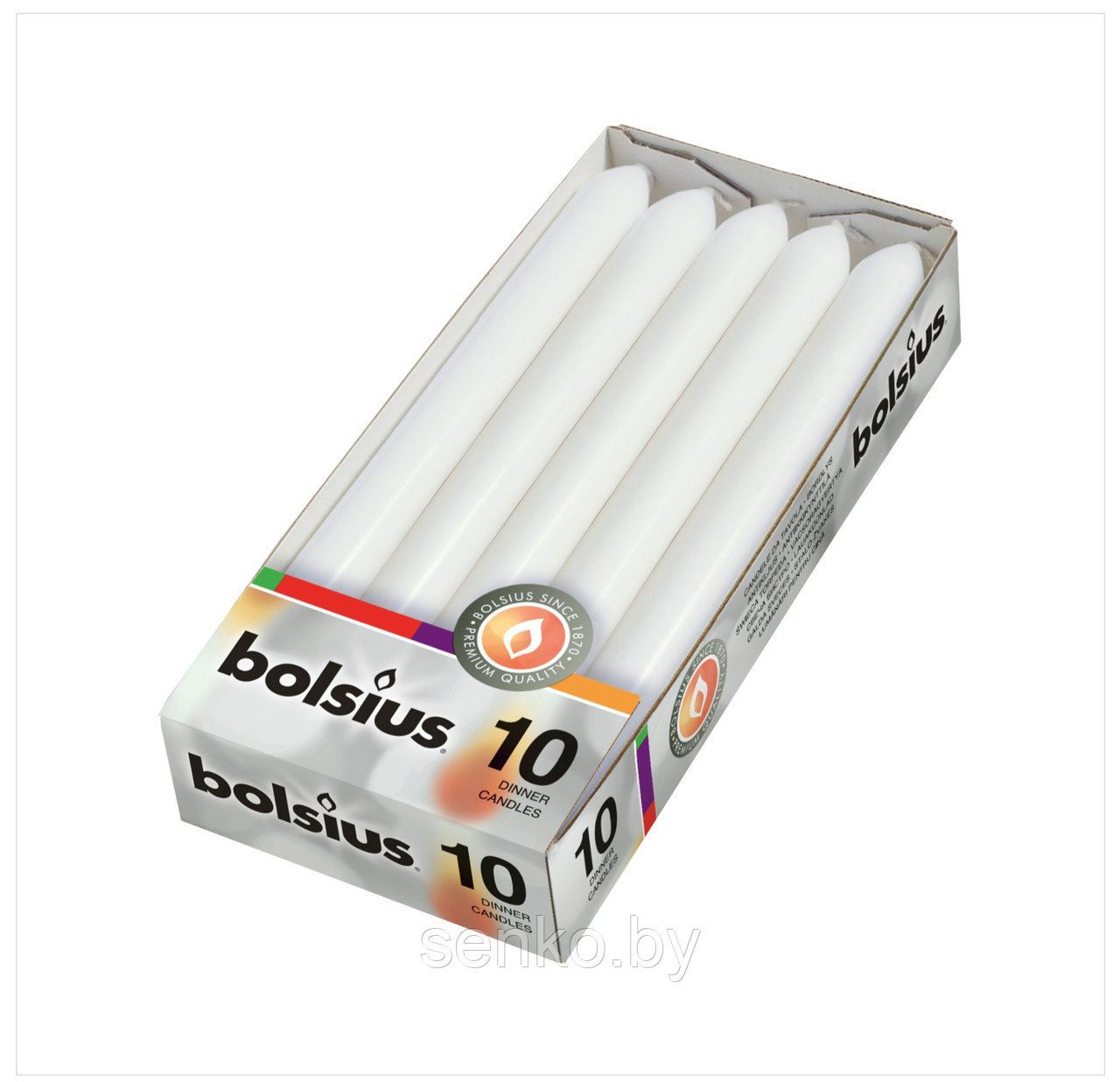 Свеча конусная белая Bolsius 170/20, 10 шт. | 1 шт. - 1.20 руб.