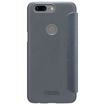 Полиуретановый чехол книга Nillkin Sparkle Leather Case Black для OnePlus 5T - фото 2 - id-p203011632