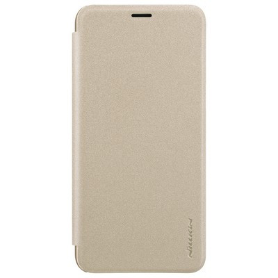 Полиуретановый чехол книга Nillkin Sparkle Leather Case Gold для OnePlus 5T - фото 1 - id-p203011633