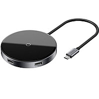 USB-концентратор Baseus Circular Mirror Wireless Charger USB-C WXJMY-A0G (Black)