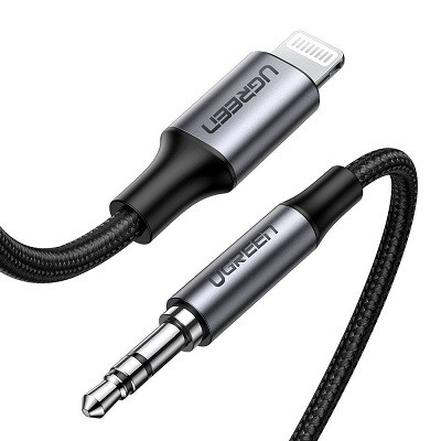 Аудио кабель Lightning - 3,5мм UGREEN 70509 US315, цвет - черный, длина - 1m - фото 1 - id-p203012804