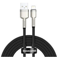 Кабель для айфона Baseus Cafule Series Metal Data Cable USB to Lightning 2.4A 2m White (CALJK-B01)