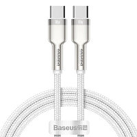 Кабель для передачи данных Baseus Cafule Series Metal Data Cable Type-C to Type-C 100W 1m (CATJK-C02) белый