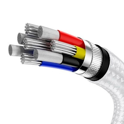 Кабель для передачи данных Baseus Cafule Series Metal Data Cable Type-C to Type-C 100W 1m (CATJK-C02) белый - фото 5 - id-p203012810