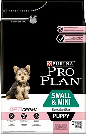 "Pro Plan" Puppy Small & Mini Sensitive сухой корм для щенков мелких пород с чувств.кожей (лосось) 3кг