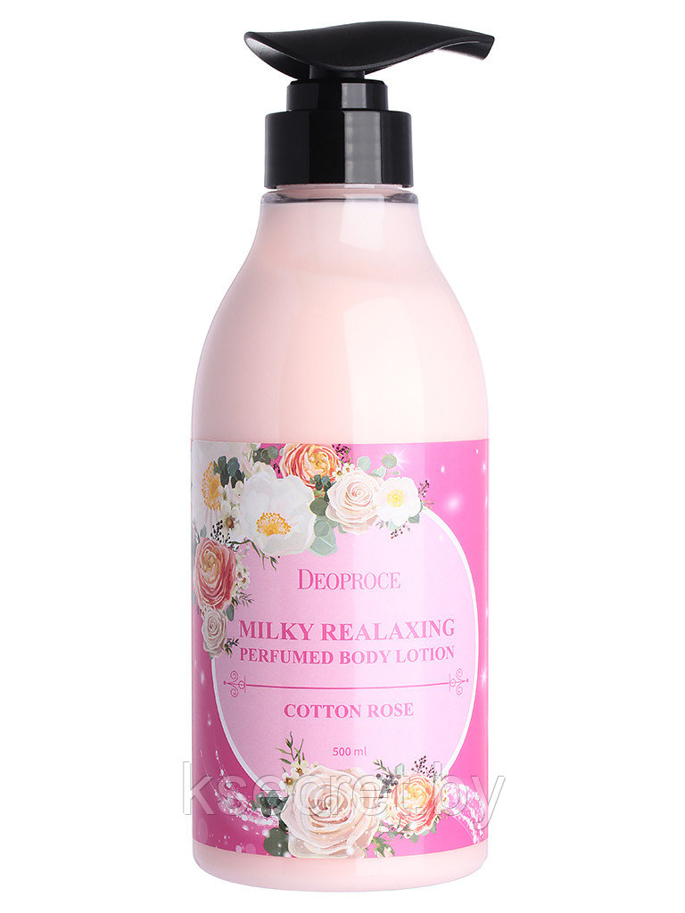 Лосьон-молочко для тела с розой Deoproce Milky Relaxing Body Lotion Cotton Rose 500мл - фото 2 - id-p203017690