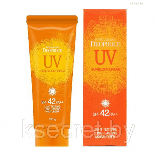 Крем для лица и тела солнцезащитный Deoproce Uv Sunblock Cream SPF42 Pa++, 100 г - фото 2 - id-p203017695