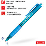 Ручка шариковая автоматическая Luxor "Micra X II" синяя, 0,7мм, грип, корпус ассорти, фото 4