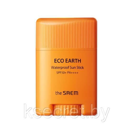 Водостойкий солнцезащитный стик The Saem Eco Earth Waterproof Sun Stick SPF50+ PA++++ - фото 1 - id-p203019286