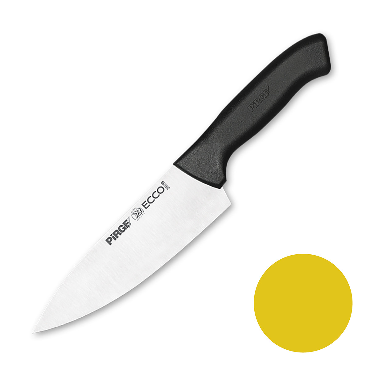 Нож поварской 16 см,желтая ручка Pirge - фото 1 - id-p203020798
