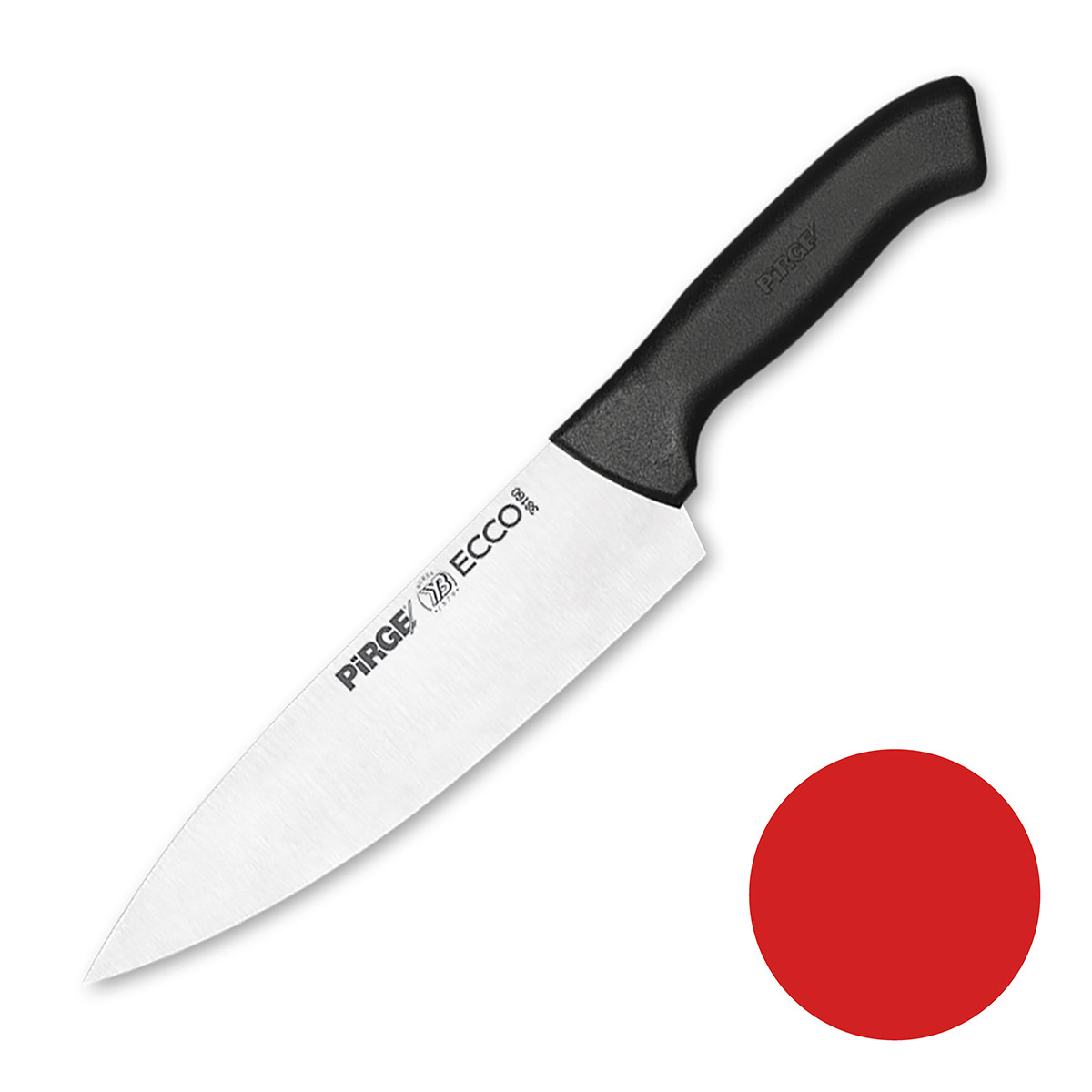 Нож поварской 19 см,красная ручка Pirge - фото 1 - id-p203020802