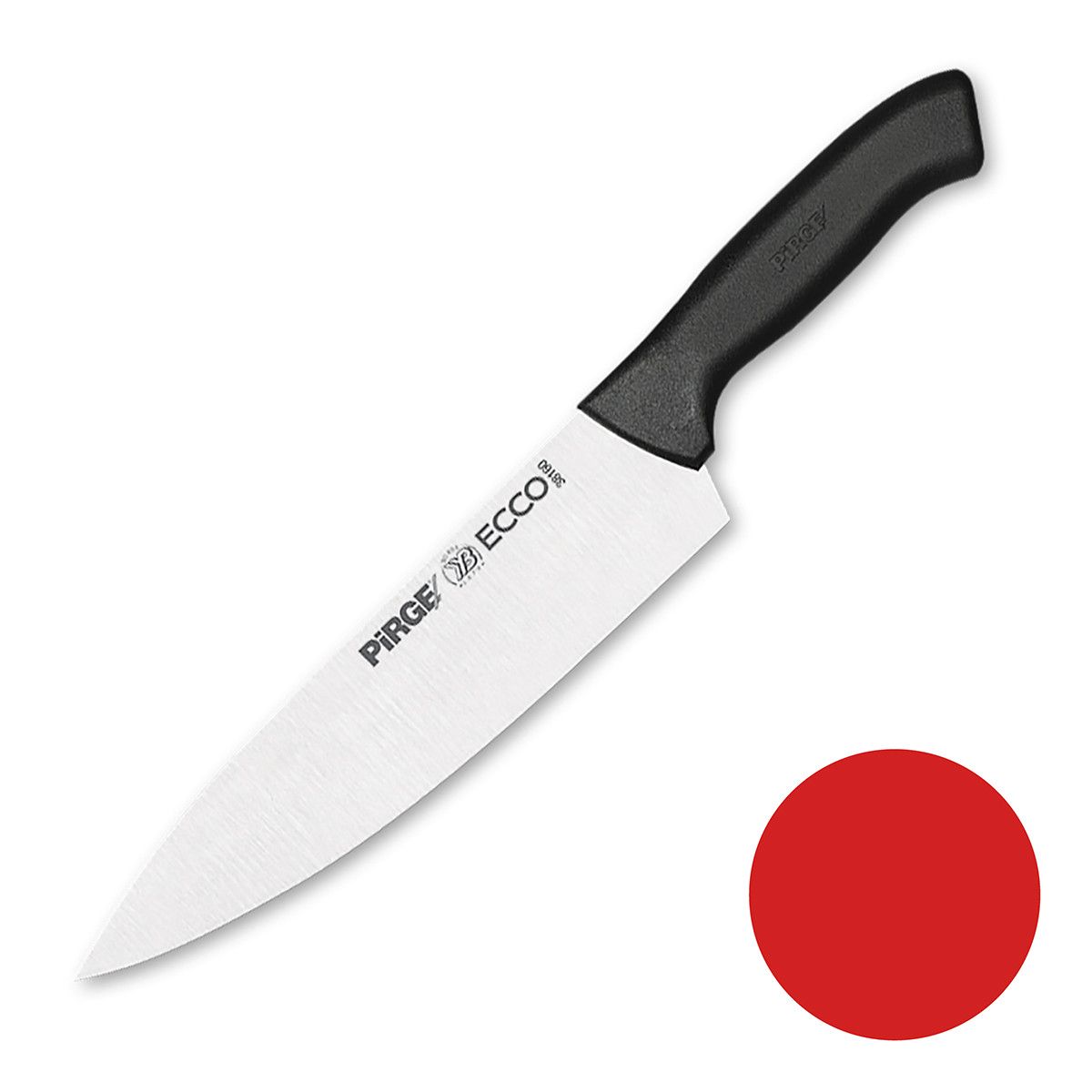 Нож поварской 21 см,красная ручка Pirge - фото 1 - id-p203020806