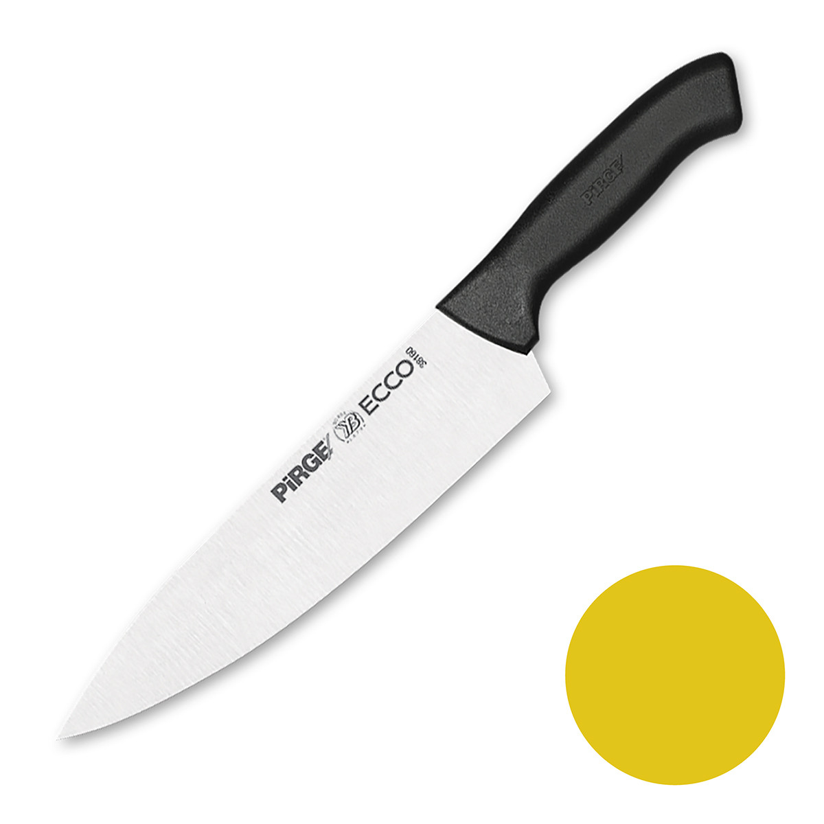 Нож поварской 21 см,желтая ручка Pirge - фото 1 - id-p203020809