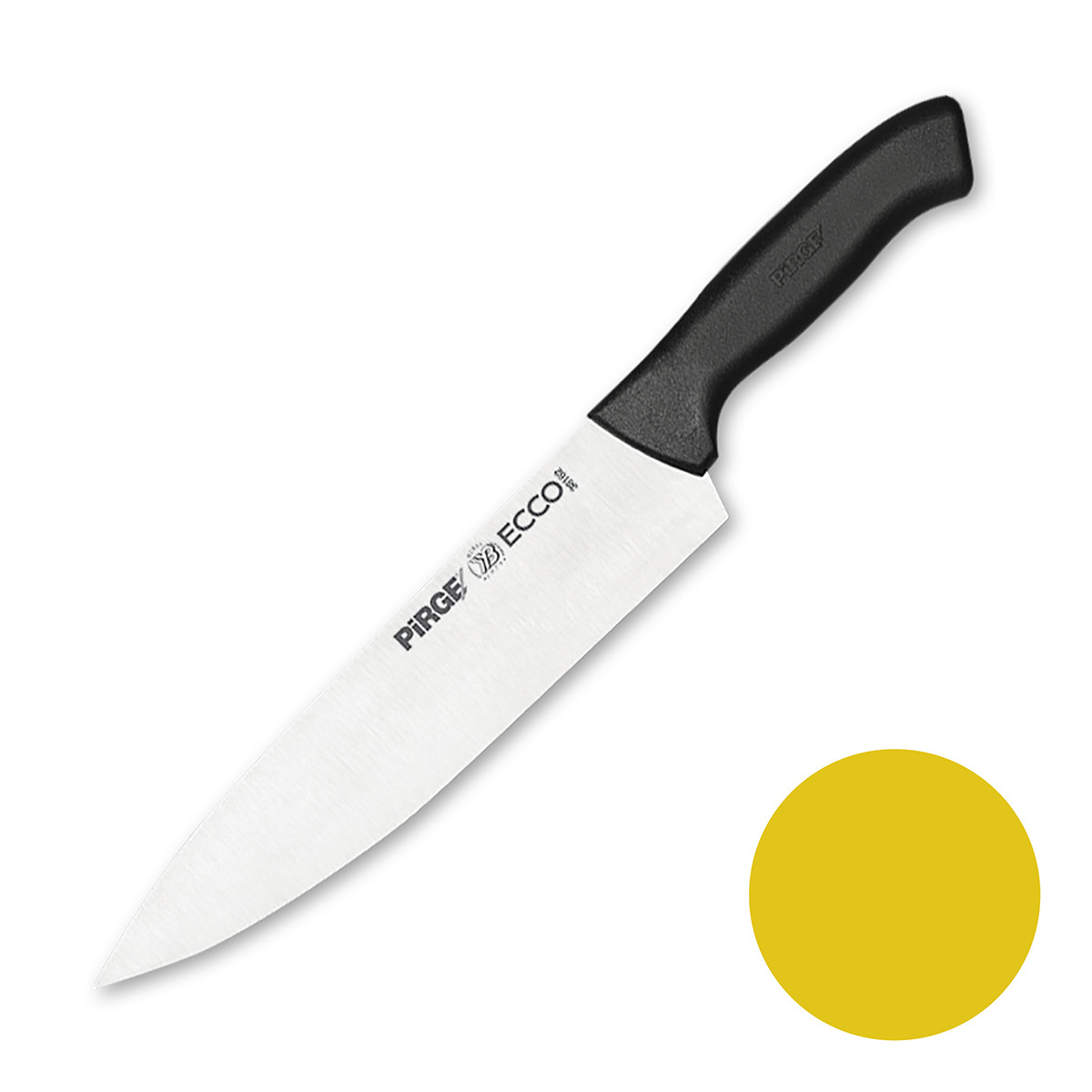 Нож поварской 23 см,желтая ручка Pirge - фото 1 - id-p203020816