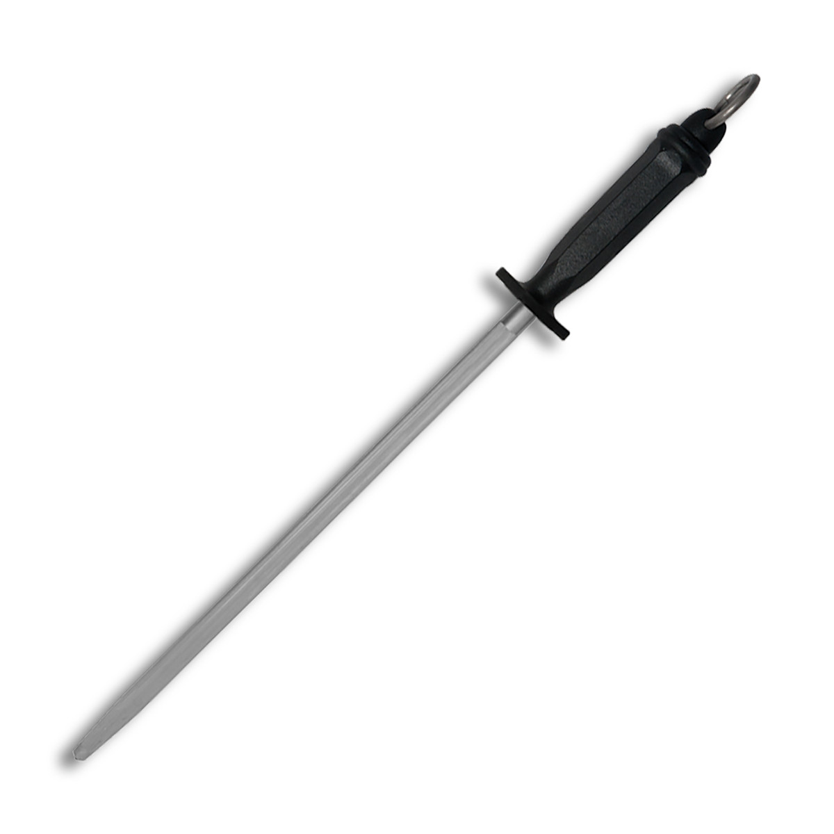Мусат для заточки ножей 30 см,круглый,черная ручка Pirge - фото 1 - id-p203020830