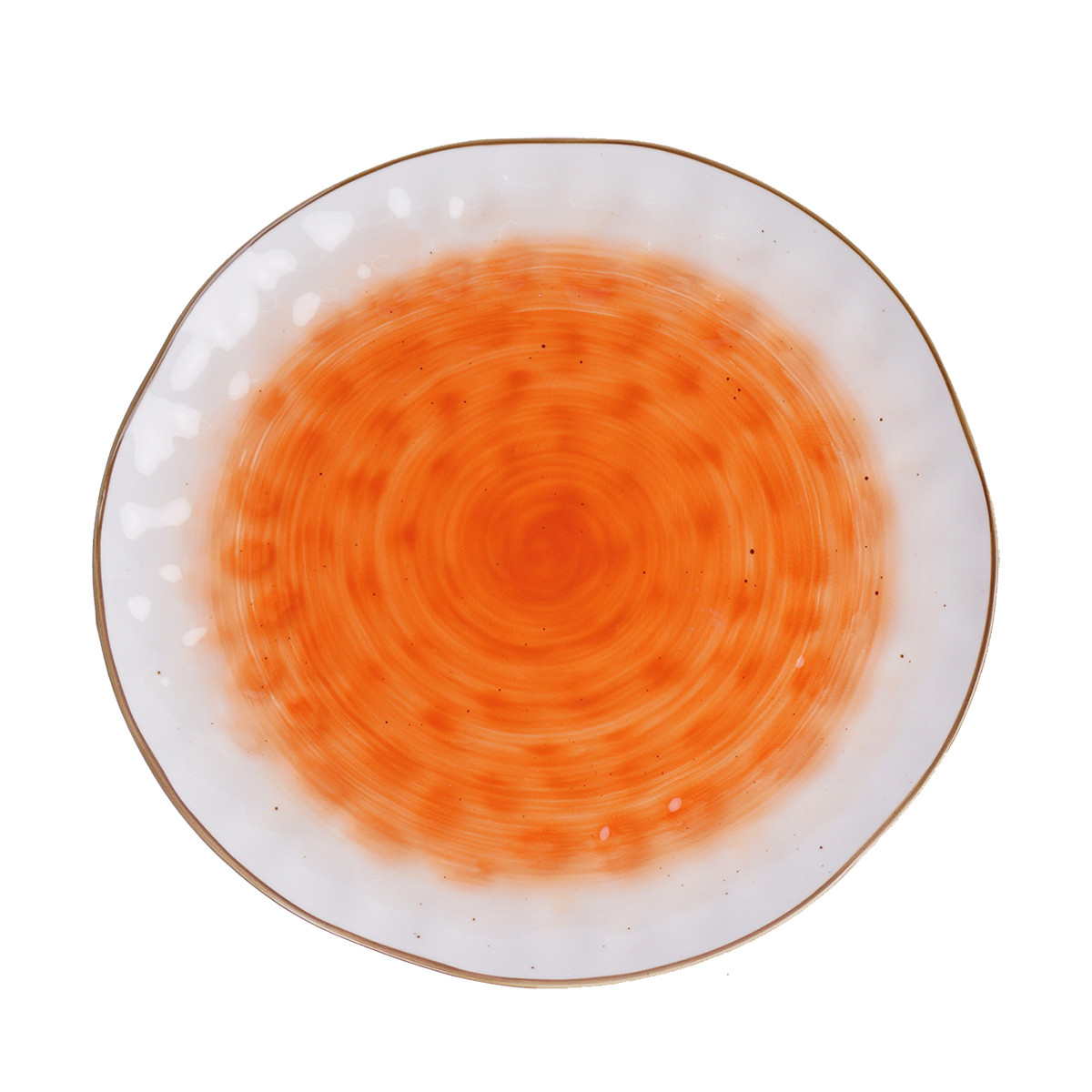 Тарелка круглая d=27 см,фарфор,оранжевый цвет "The Sun" P.L. - фото 1 - id-p203020878