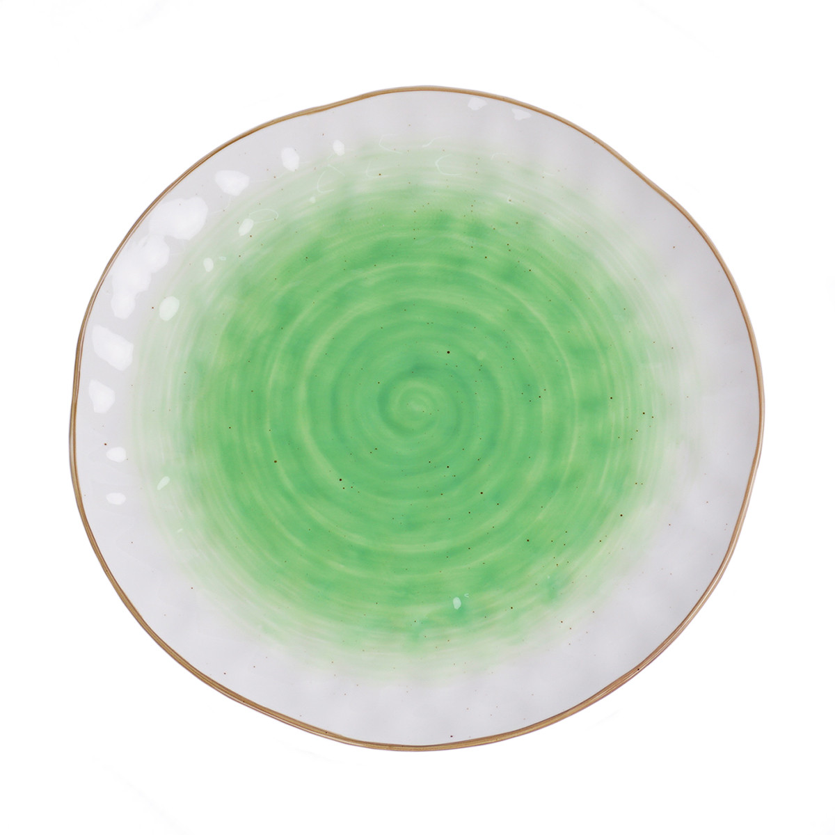 Тарелка круглая d=27 см,фарфор,зеленый цвет "The Sun" P.L. - фото 1 - id-p203020879