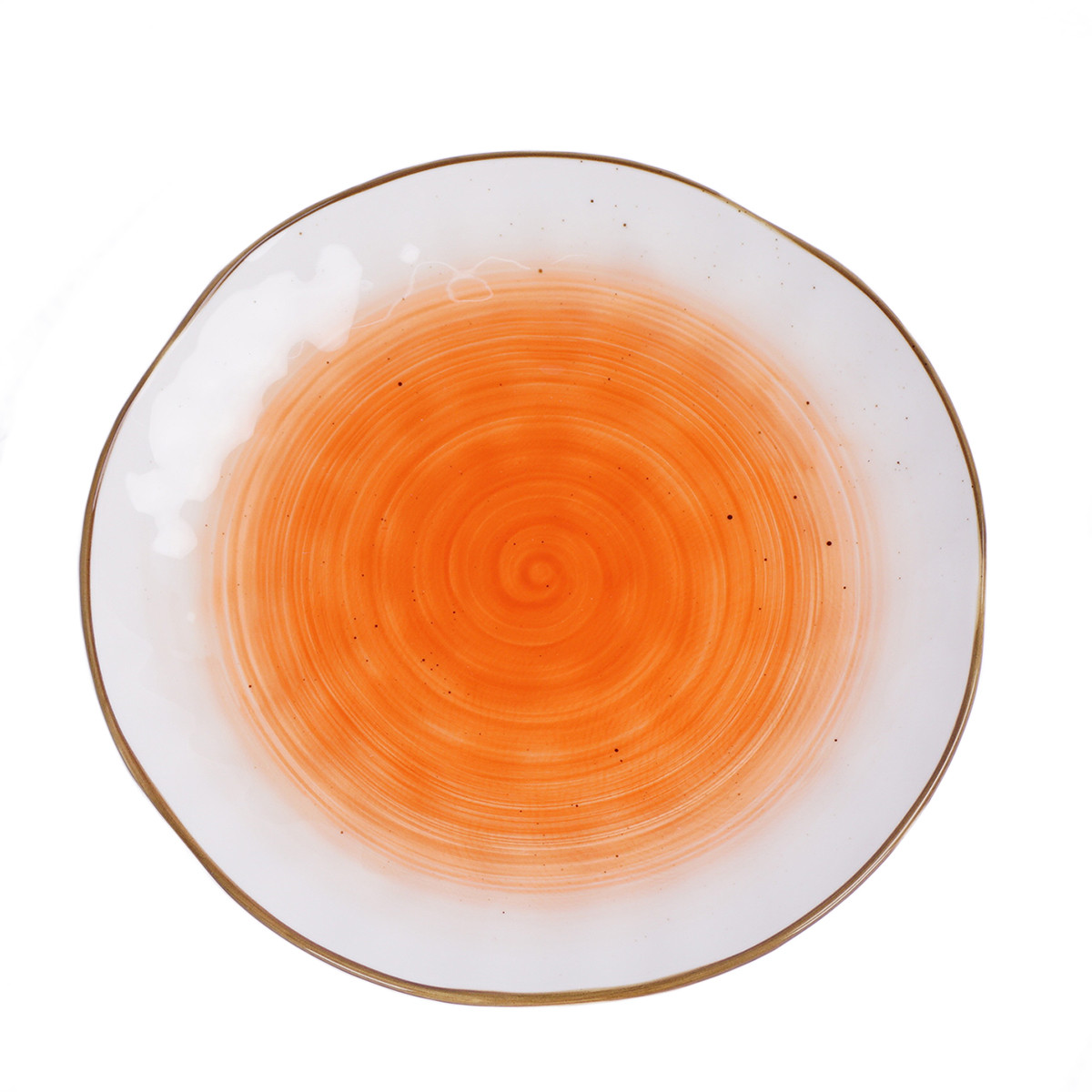 Тарелка круглая d=21 см,фарфор,оранжевый цвет "The Sun" P.L. - фото 1 - id-p203020880