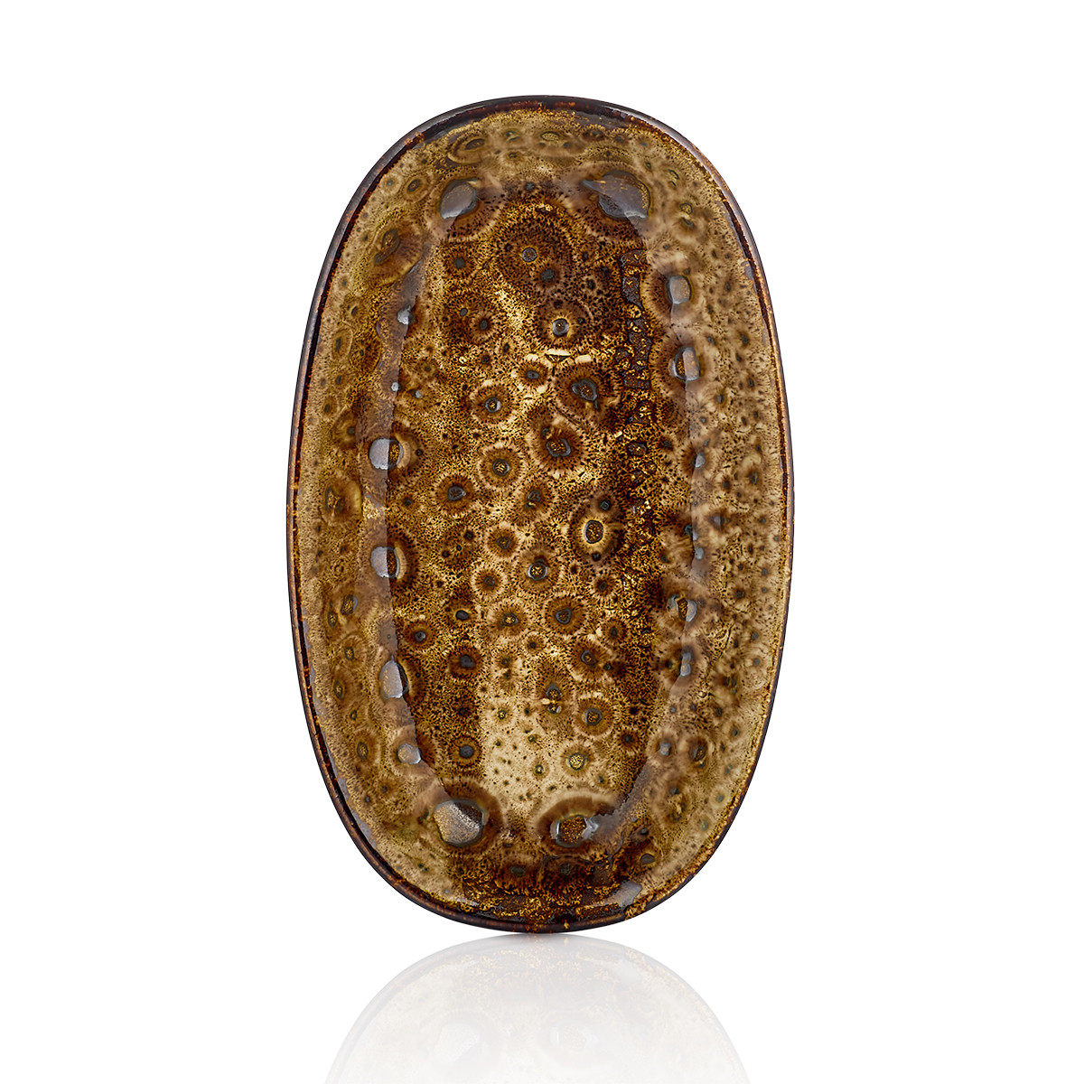 Блюдо овальное 19 см фарфор,серия "Cowry Yellow",завод "By Bone Innovation"