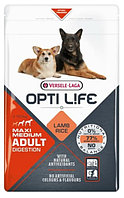 Сухой корм для собак Opti Life Adult Digestion Medium&Maxi (ягненок, рис) 12.5 кг