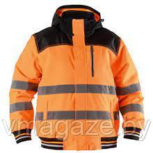 Куртка Ноксфилд Хай-Виз утепленная(флуоресцентный оранжевый,вставки -черный) - фото 1 - id-p203024091