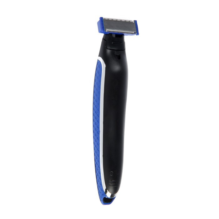 Триммер для волос LuazON LTRI-05, для усов/бороды, 3 насадки, от USB, синий - фото 4 - id-p203024199