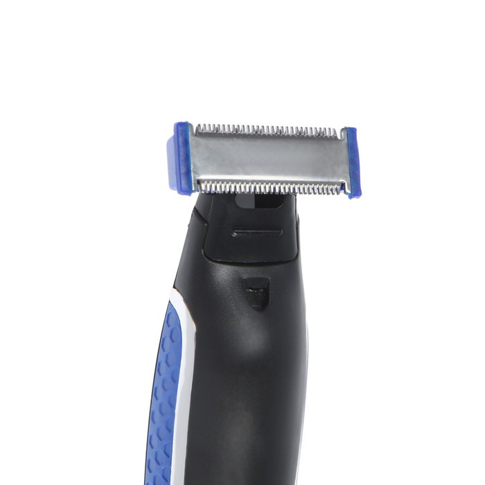 Триммер для волос LuazON LTRI-05, для усов/бороды, 3 насадки, от USB, синий - фото 5 - id-p203024199