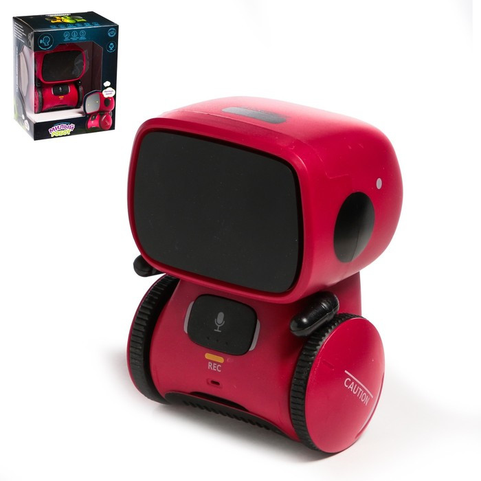 Робот интерактивный «Милый робот», световые и звуковые эффекты, русская озвучка, цвет красный - фото 1 - id-p203024673