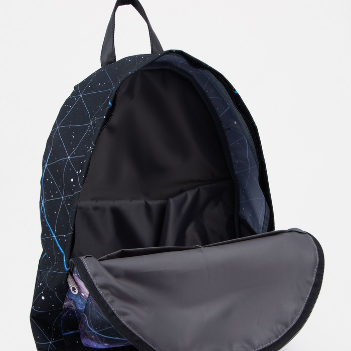 Рюкзак на молнии, наружный карман цвет черный - фото 4 - id-p203024924