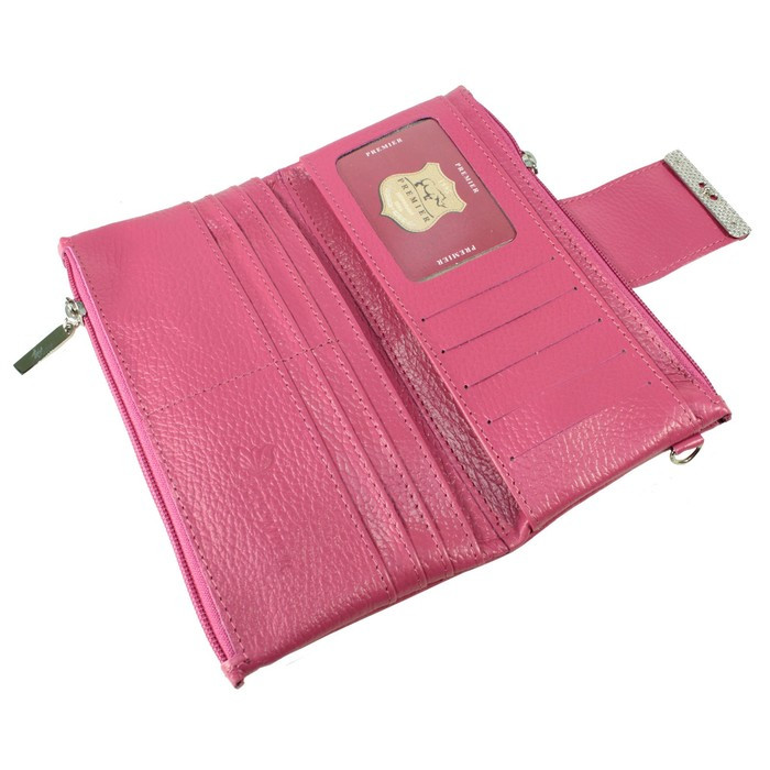 Портмоне женское, 2 отдела для купюр, для монет, для кредитных карт, цвет розовый - фото 3 - id-p203025893