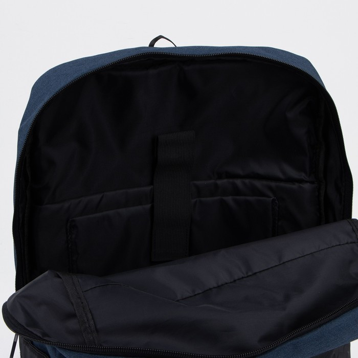Рюкзак на молнии, наружный карман, разъем USB, цвет синий - фото 6 - id-p203024965