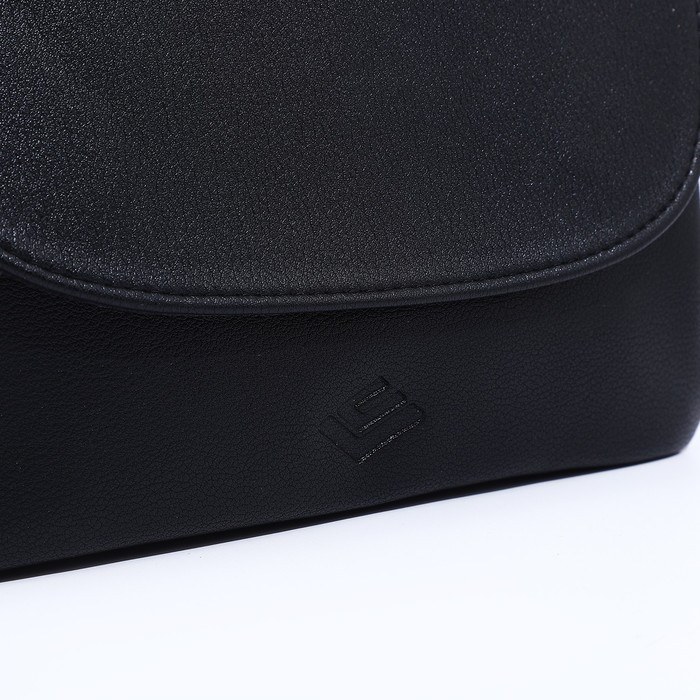 Сумка-мессенджер L-Craft на молнии, наружный карман, цвет чёрный - фото 4 - id-p203026329