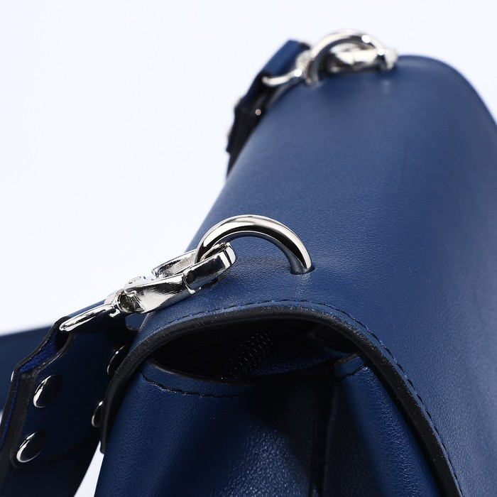 Сумка-мессенджер L-Craft на магнитах, наружный карман, цвет синий - фото 4 - id-p203026333