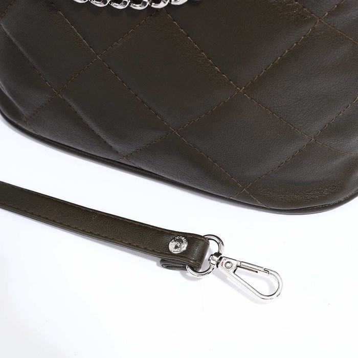 Сумка кросс-боди Janelli на молнии, наружный карман, цвет коричневый - фото 6 - id-p203026192
