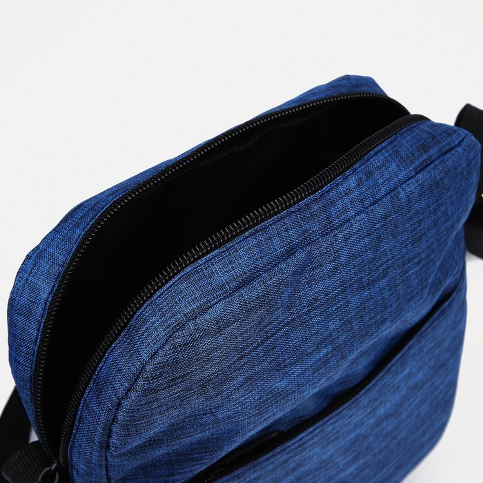 Рюкзак на молнии, наружный карман, набор косметичка, сумка, цвет синий - фото 10 - id-p203026499