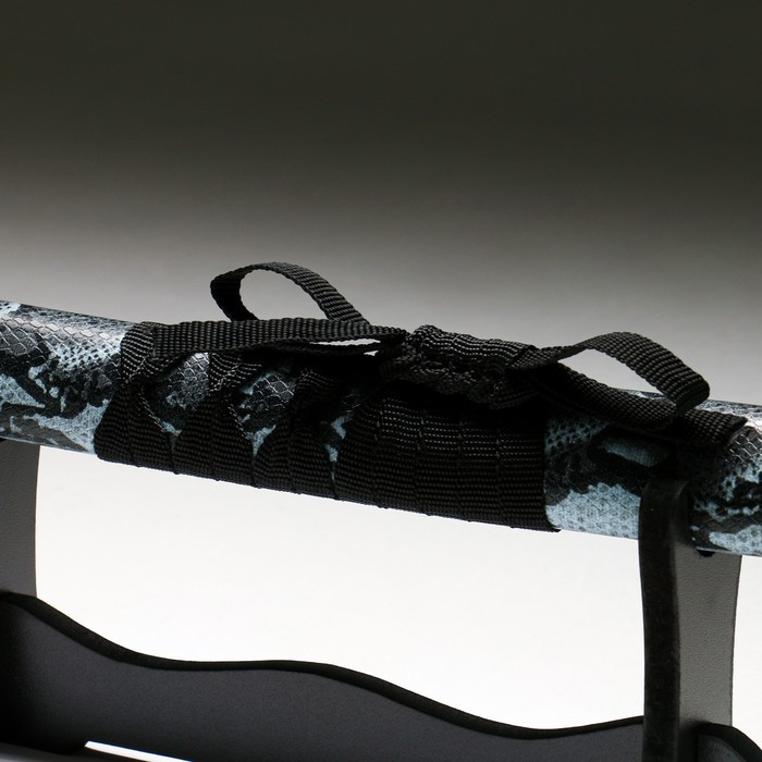 Сувенирное оружие «Катана на подставке» 107см, серо-зеленая, под змеиную кожу, рукоять кобра - фото 6 - id-p203026518