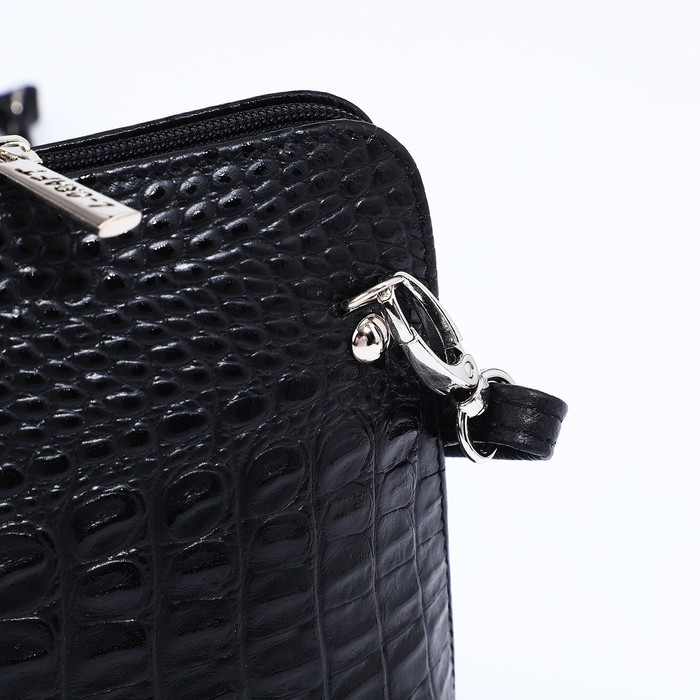 Сумка кросс-боди L-Craft на молнии, наружный карман, цвет чёрный - фото 5 - id-p203026481