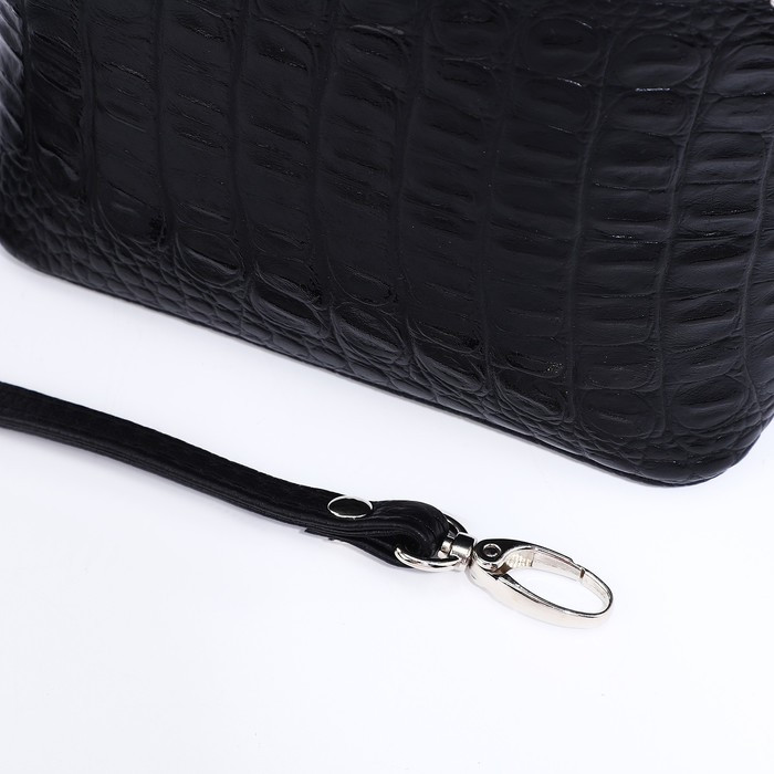 Сумка кросс-боди L-Craft на молнии, наружный карман, цвет чёрный - фото 6 - id-p203026481