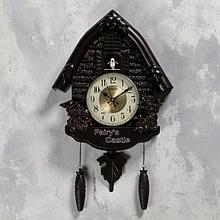 Часы настенные, серия: Маятник, "Белочки", плавный ход, 53 х 7 х 35 см, черные